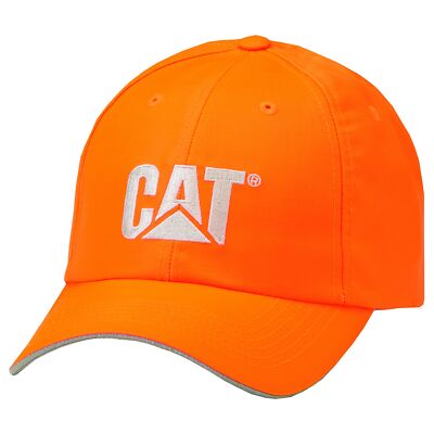 Caterpillar Men Hi-Vis Trademark Cap Orange One Size  Apparel