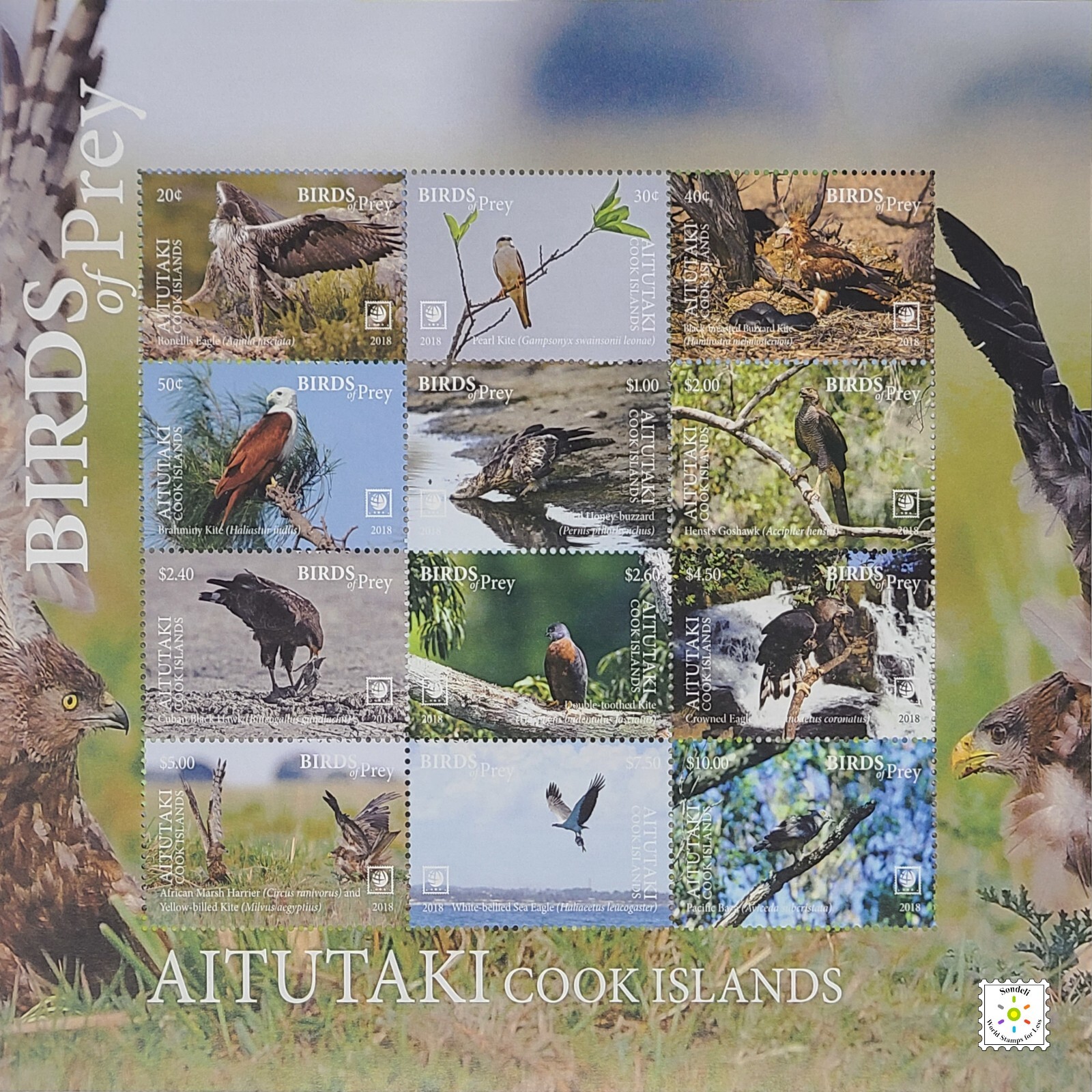 Worldwide Birds High Value Stamp Collection Mint (MNH) - 6 Sets - Cat. Val. $300