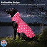 Petglad Dog Winter Coat, Waterproof Dog Jacket with Leash Hole, Reflective Adjustable Pet Snow Vest, Warm Fleece Sweater for Small Medium Large Dogs - Pink Polka Dot, L
