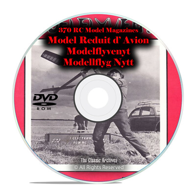 371 RC Model Airplane Magazines, Modelflyvenyt, French, Danish, PDF DVD I15
