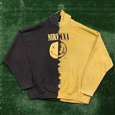 Nirvana Nevermind Split Dye Grunge Band Hoodie Size 3XL