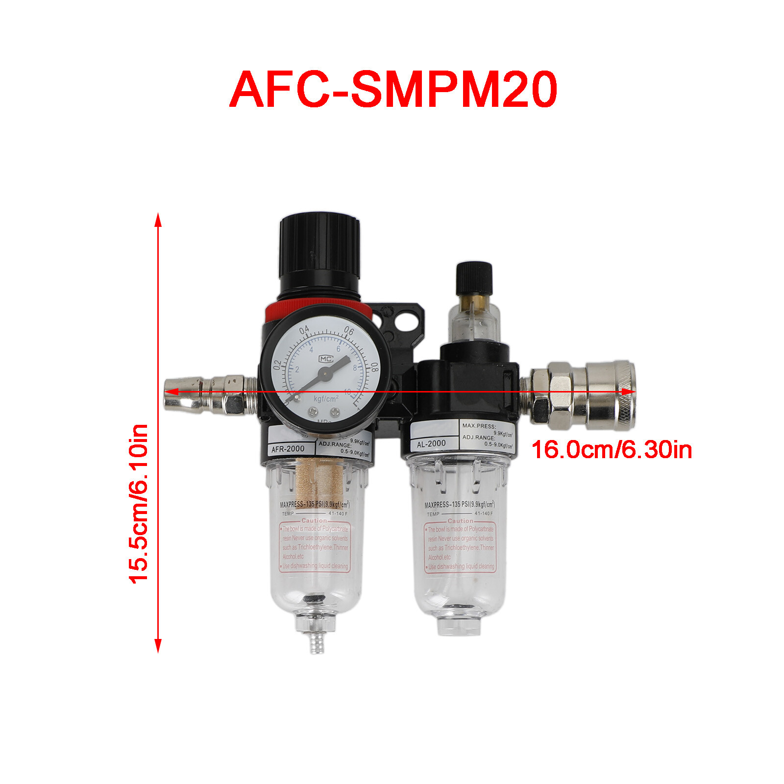 Air Compressor Oil Water Separator Filter Regulator Trap For AFR2000 AL2000
