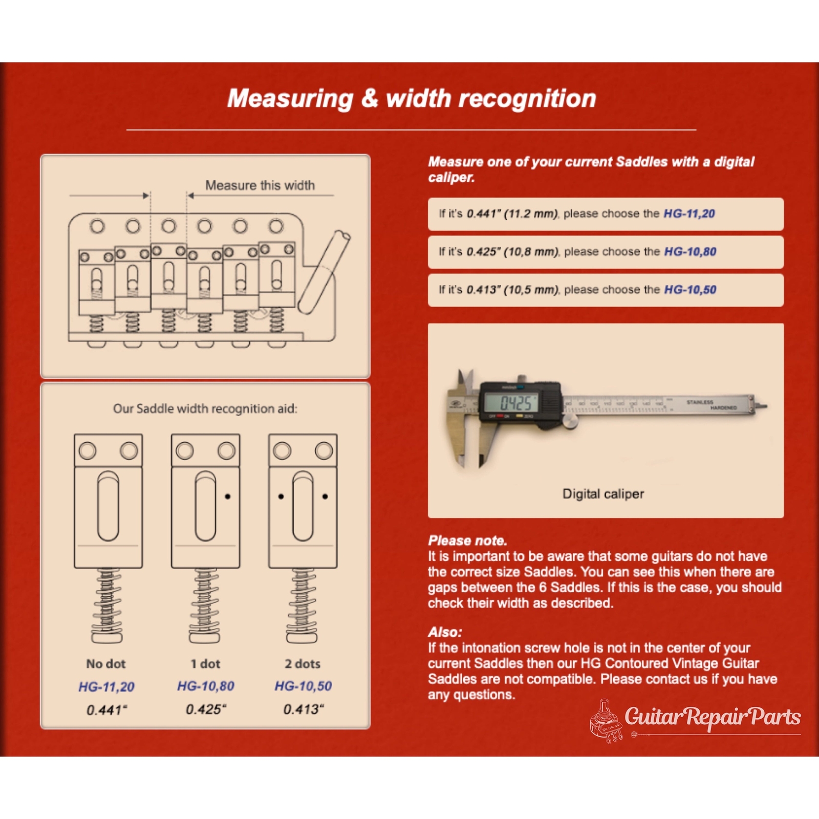 Highwood Contoured Vintage Strat Saddles HG 11,20 (2-7/32" 56mm) - Nickel Relic
