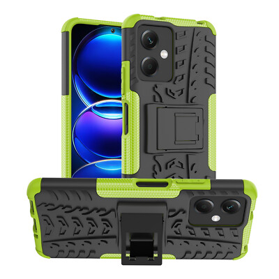 For Xiaomi Redmi Note 12 / 12 Pro Shockproof Hybrid Stand Case +Screen Protector