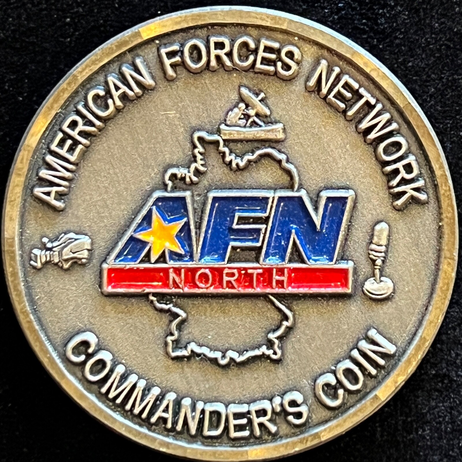 American Forces Network AFN North Commander Challenge Coin