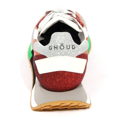 GHOUD H2390 SNEAKER DONNA GHOUD STAR LOW WOMAN GLITTER SHOES BRONZE/SILVER