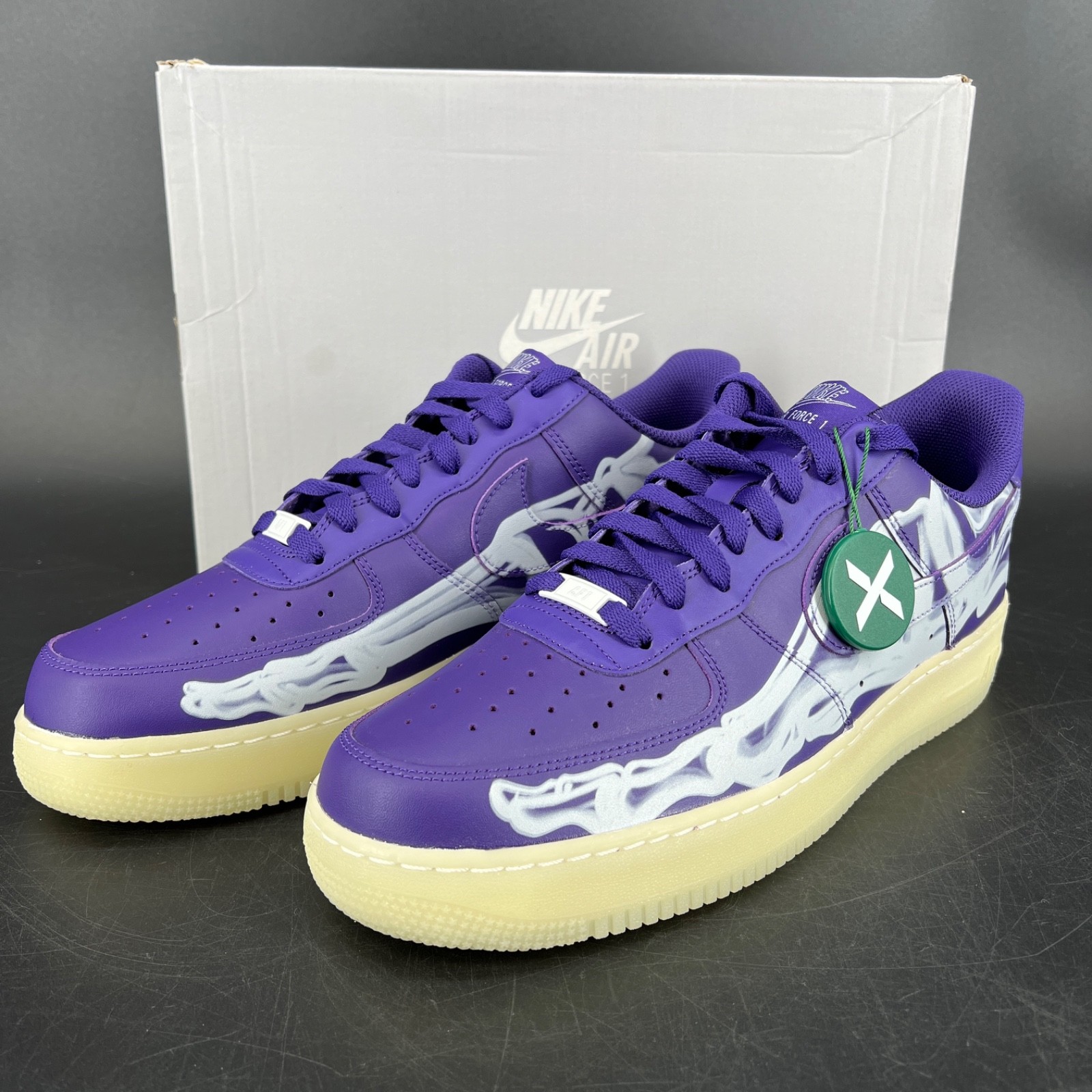Nike Air Force 1 Low '07 QS Purple Skeleton Halloween Shoe