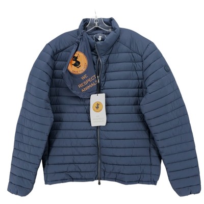 NWT Save The Duck Arthur Mite Ultra Light Packable Jacket Plumtech Ombre Blue XL