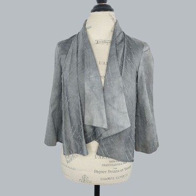 Catherine Malandrino Womens Blazer 2 Gray Textured Avant Garde