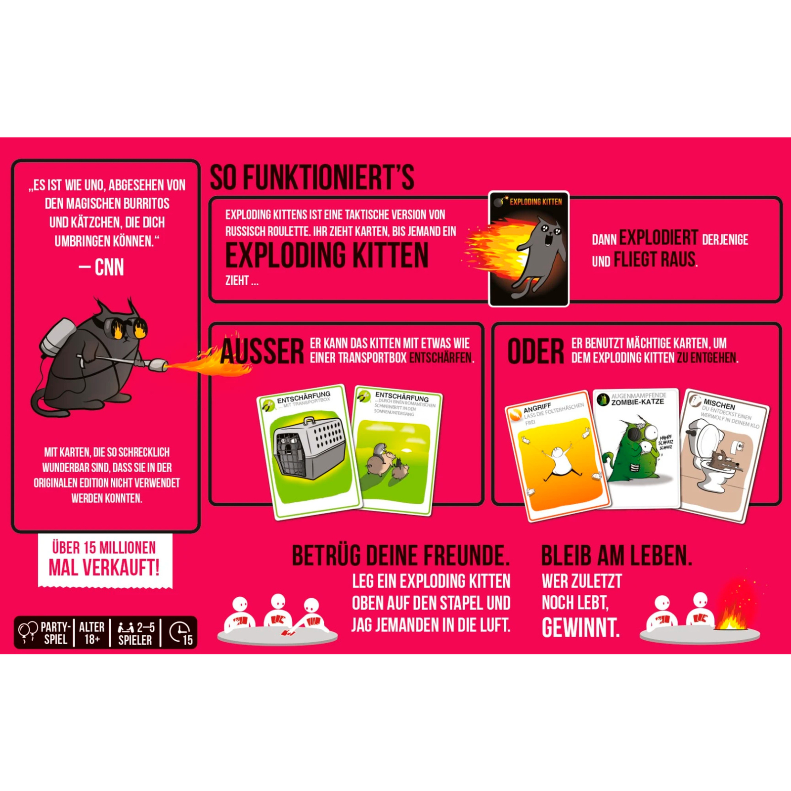 Exploding Kittens – Festive Edition: Das Verrückte Kartenspiel Für 2–10 Spieler Ab 7 Jahren