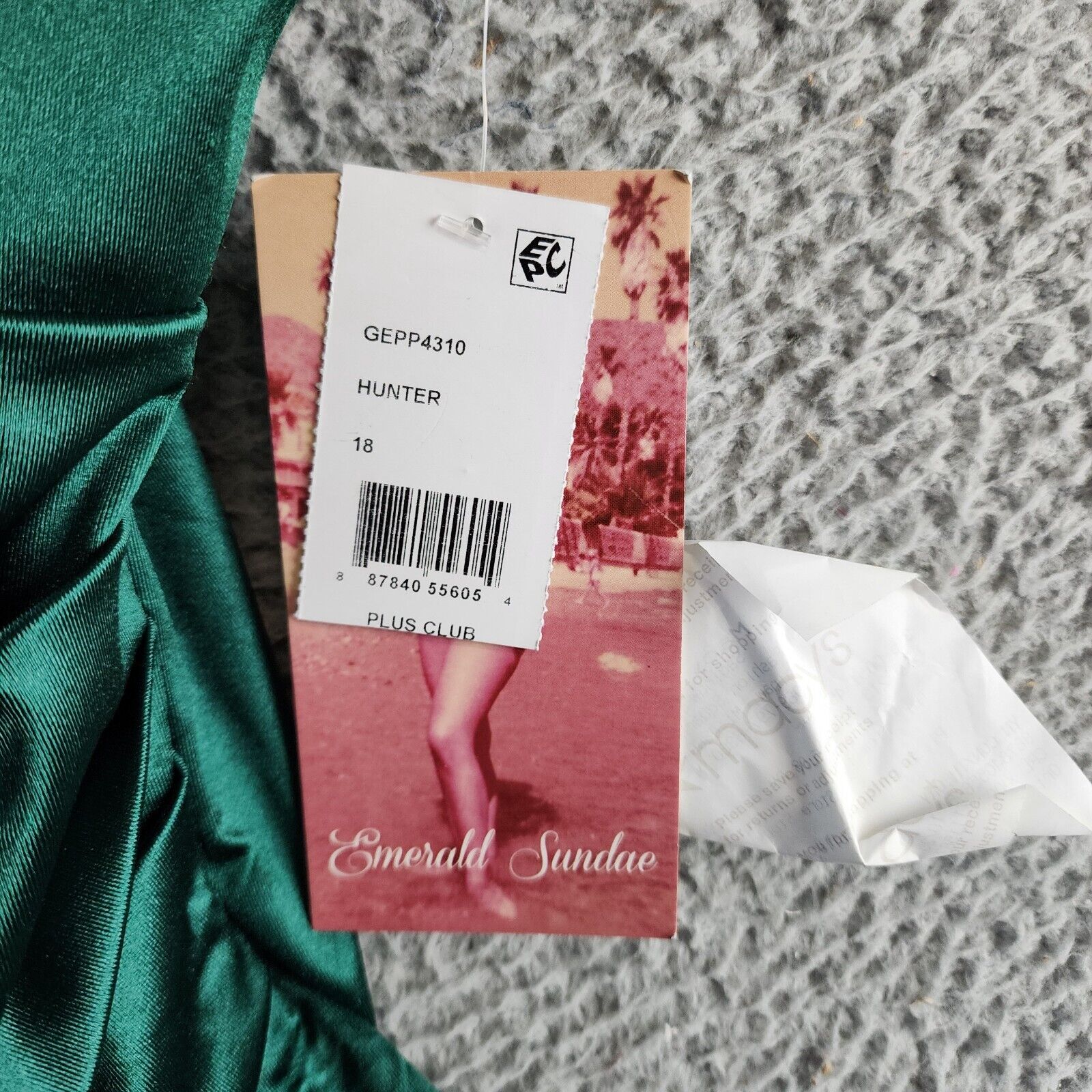 Emerald Sundae Trendy Plus Size Ruffled Midi Dress Women's 18 Hunter Sleeveless~ - Picture 5 of 14