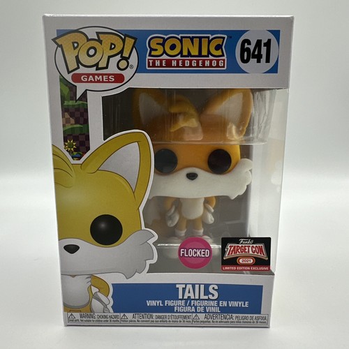 Funko POP Sonic the Hedgehog TAILS #641 FLOCKED TARGET CON