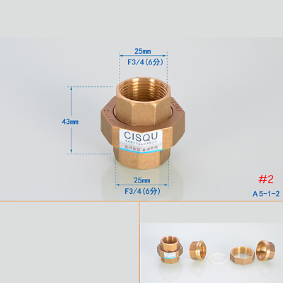1/2'' 3/4'' 1''BSP Brass Pipe Fitting Union Plumbing Water Hose F/M Thread Fittings