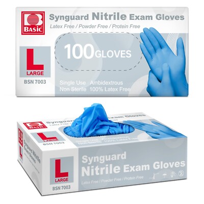 Blue Nitrile Medical Gloves Powder Free Latex Free Food Grade Disposable Glove