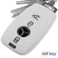 Auto Schlüssel Hülle Weiß für Mercedes W247 W21...