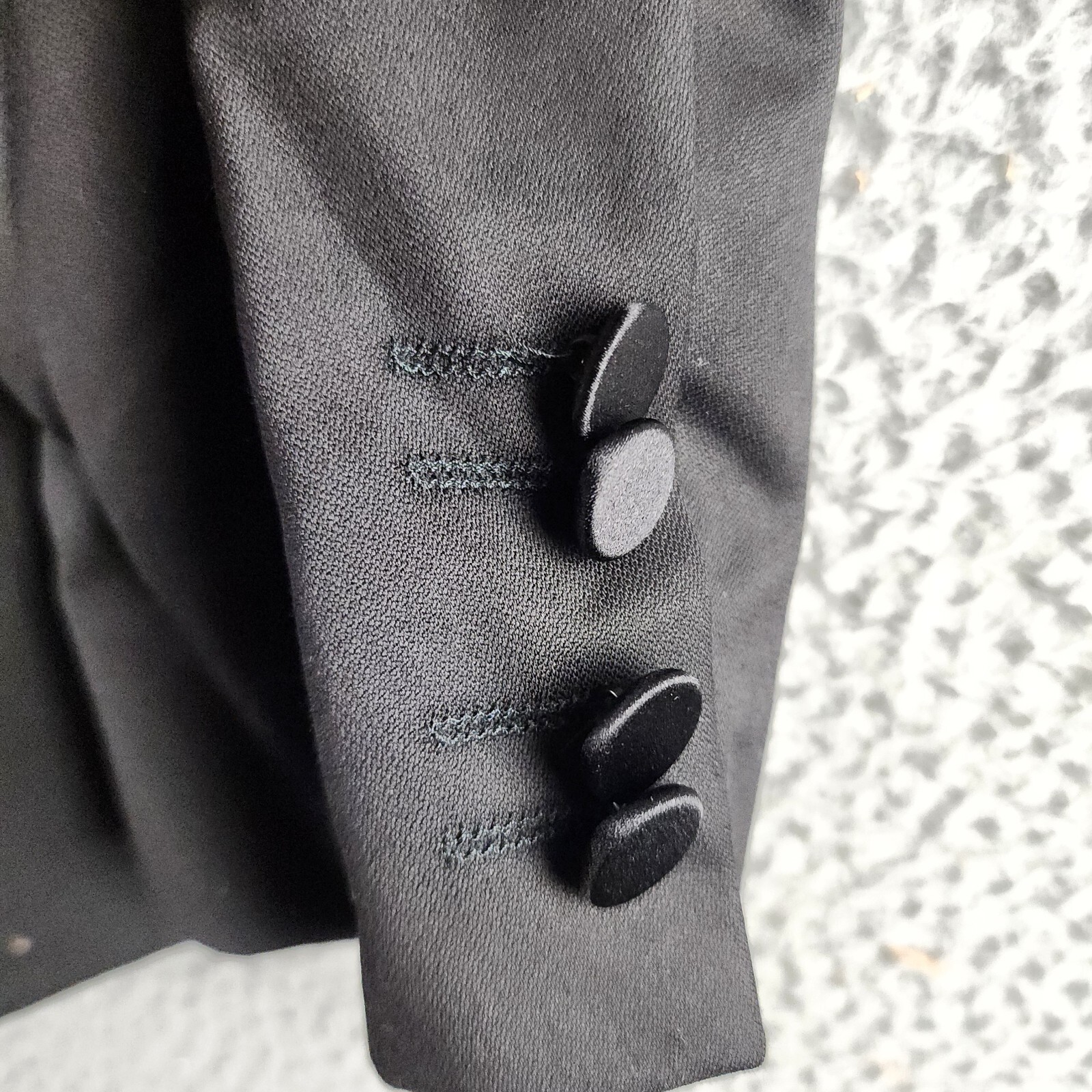 HUGO Astiane Slim Fit Tuxedo Jacket Men's 36S Black Virgin Wool Blend Peak Lapel - Picture 5 of 17