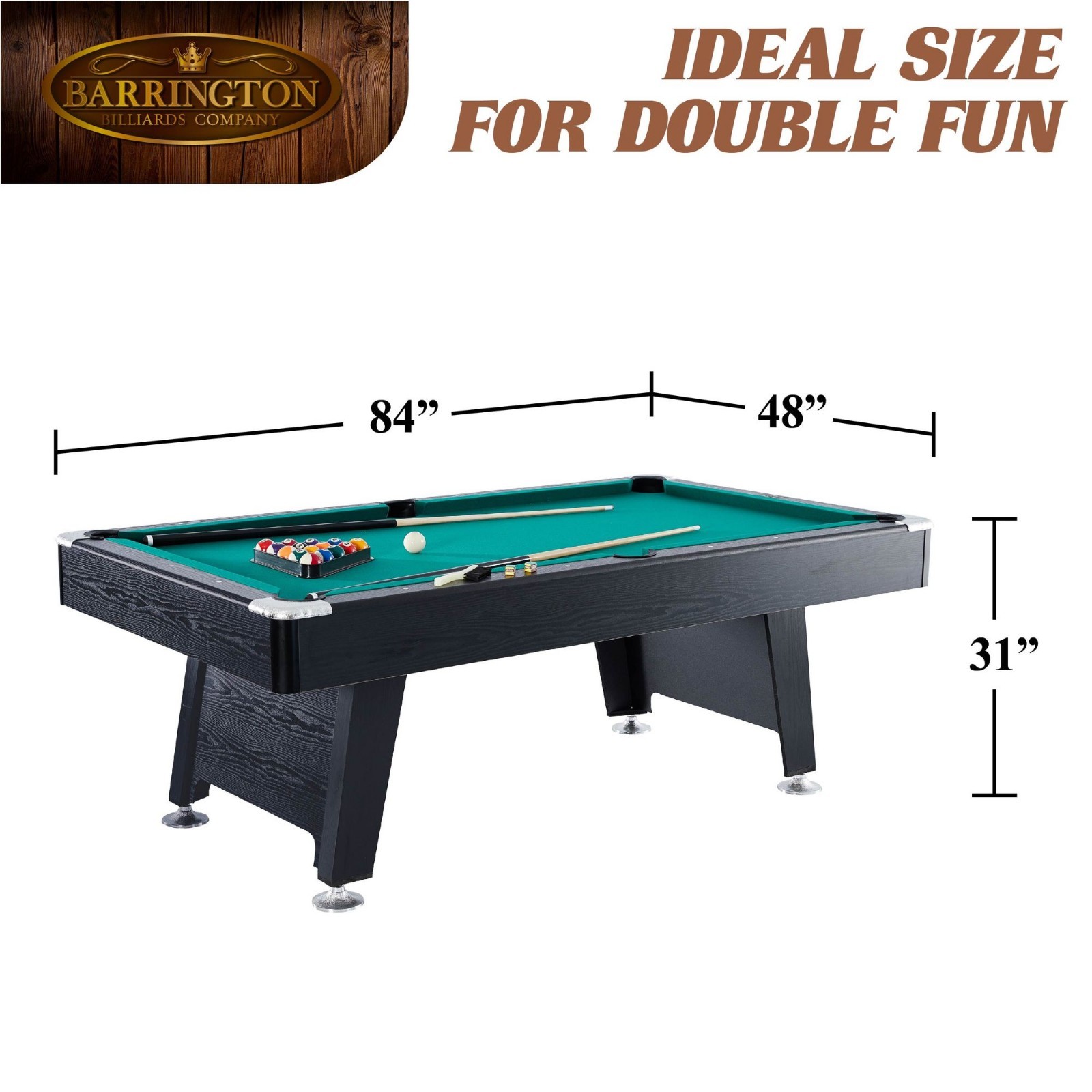84 Inch Arcade Billiard Table Dartboard Set Barrington Sports Playing Game Play