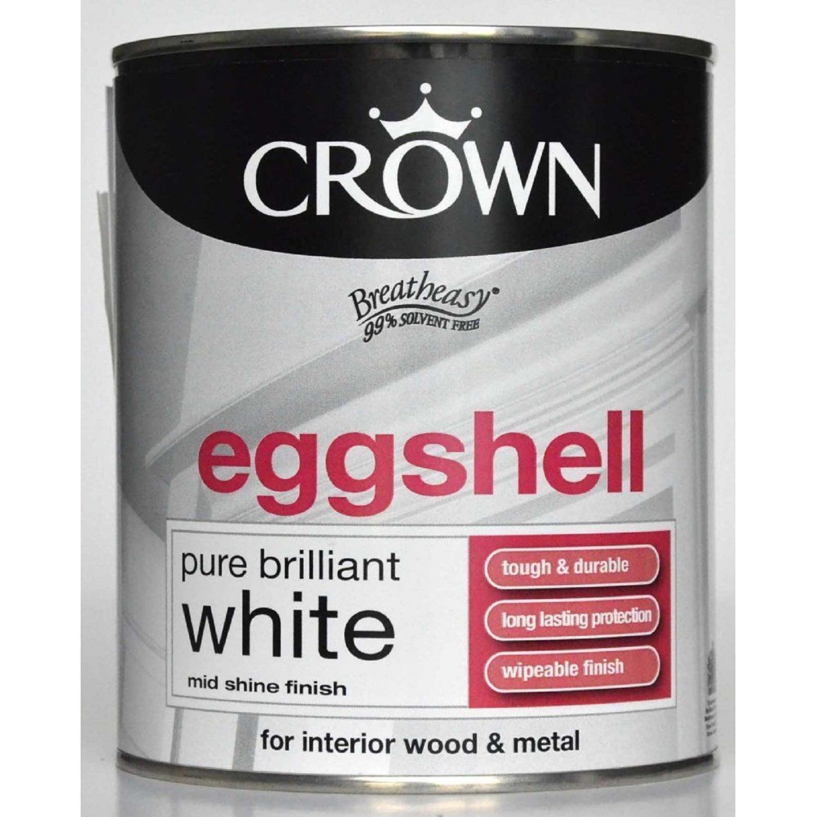 Crown Eggshell Pure Brilliant White Wood & Metal 99 Solvent Based