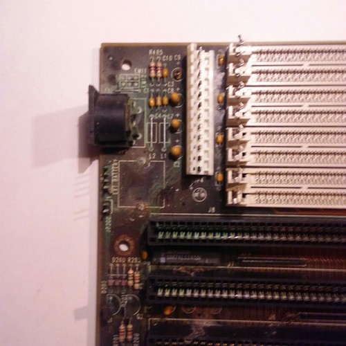VINTAGE AT 386 8 ISA MOTHERBOARD 80387 SOCKET RETRO GAMING BOARD