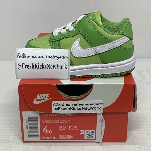 Nike Dunk Low Chlorophyll Toddler / Infant Size 4c fits like