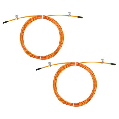 2Pcs 10Ft Speed Jump Rope Replacement Cable Professional Skipping Rope Orange