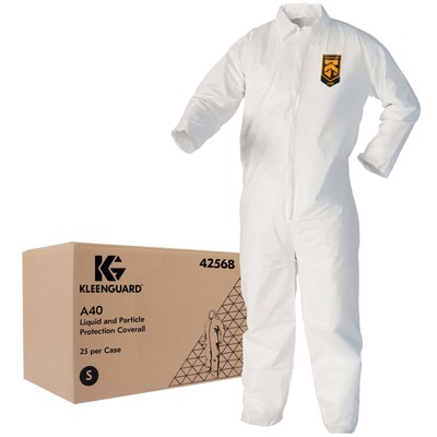 Kleenguard* A40 Liquid & Particle Protection Coveralls White Small