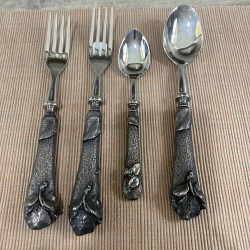 Alain Saint-Joanis SOUS BOIS 4 Piece Placesetting Silverplate SHOWROOM SAMPLE A+