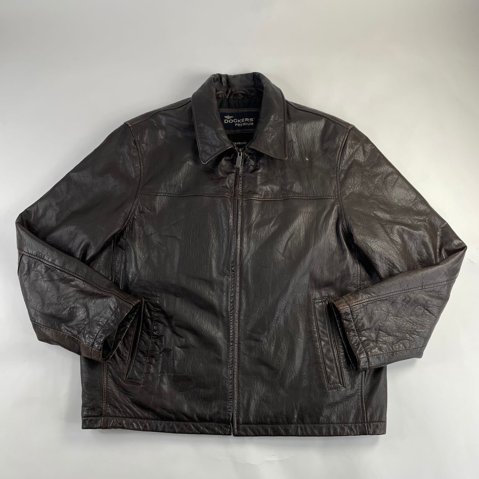 Dockers Leather Jacket XL Brown Mens Premium New Zealand Dockers Leather Jacket XL Brown Mens Premium New Zealand