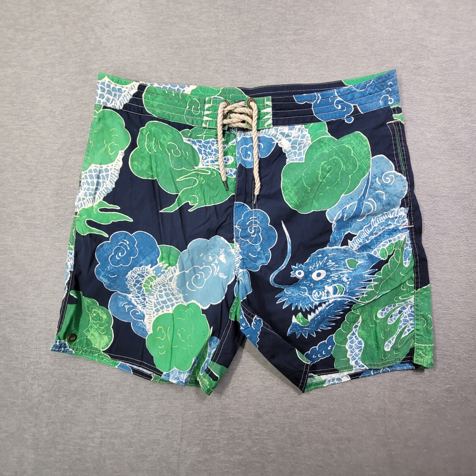 Polo Ralph Lauren Swim Shorts Mens 36 Navy Chinese Dragon