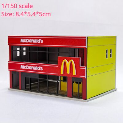 HO/N Scale Outland Models City Layout Fast Food Restaurant Building Scene Model