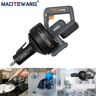 Electric Sewer Pipe Drain Cleaning Toilet Dredging Clogs Machine Chargable Drill