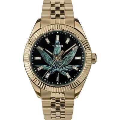 Timex x Jacquie Aiche High Life 41mm Stainless Steel Bracelet Watch Black