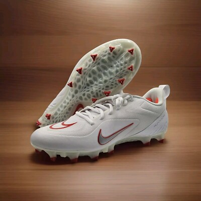 Nike Mens Alpha Huarache Pro 8 Lacrosse LAX Cleats White Red Size 9 CW4446-103