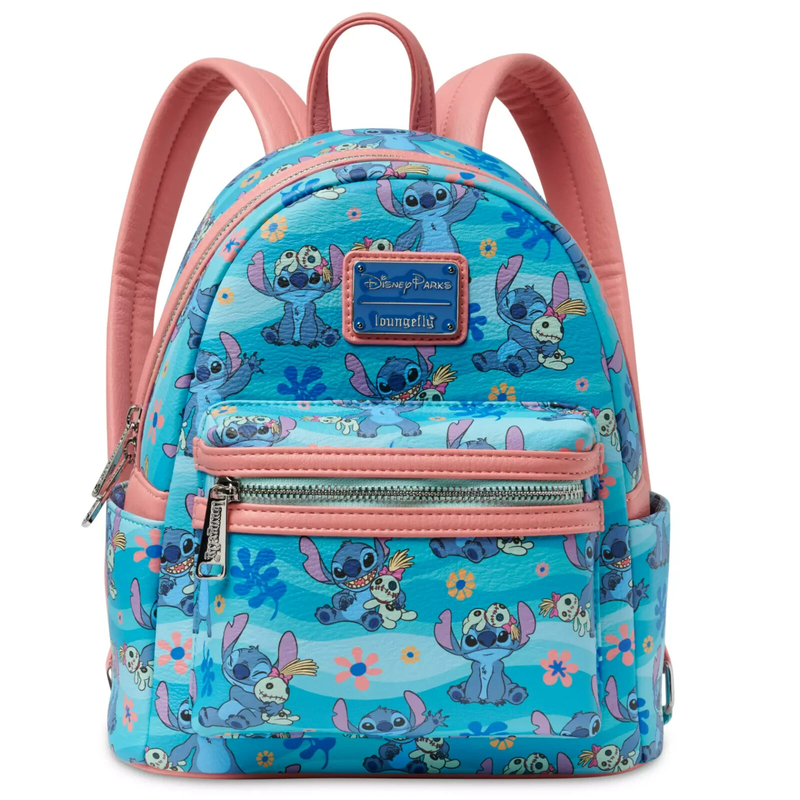 【Loungefly】Disney スティッチ＆エンジェル 総柄 バックパック Disney x loungefly☆スティッチ&エンジェル リュック