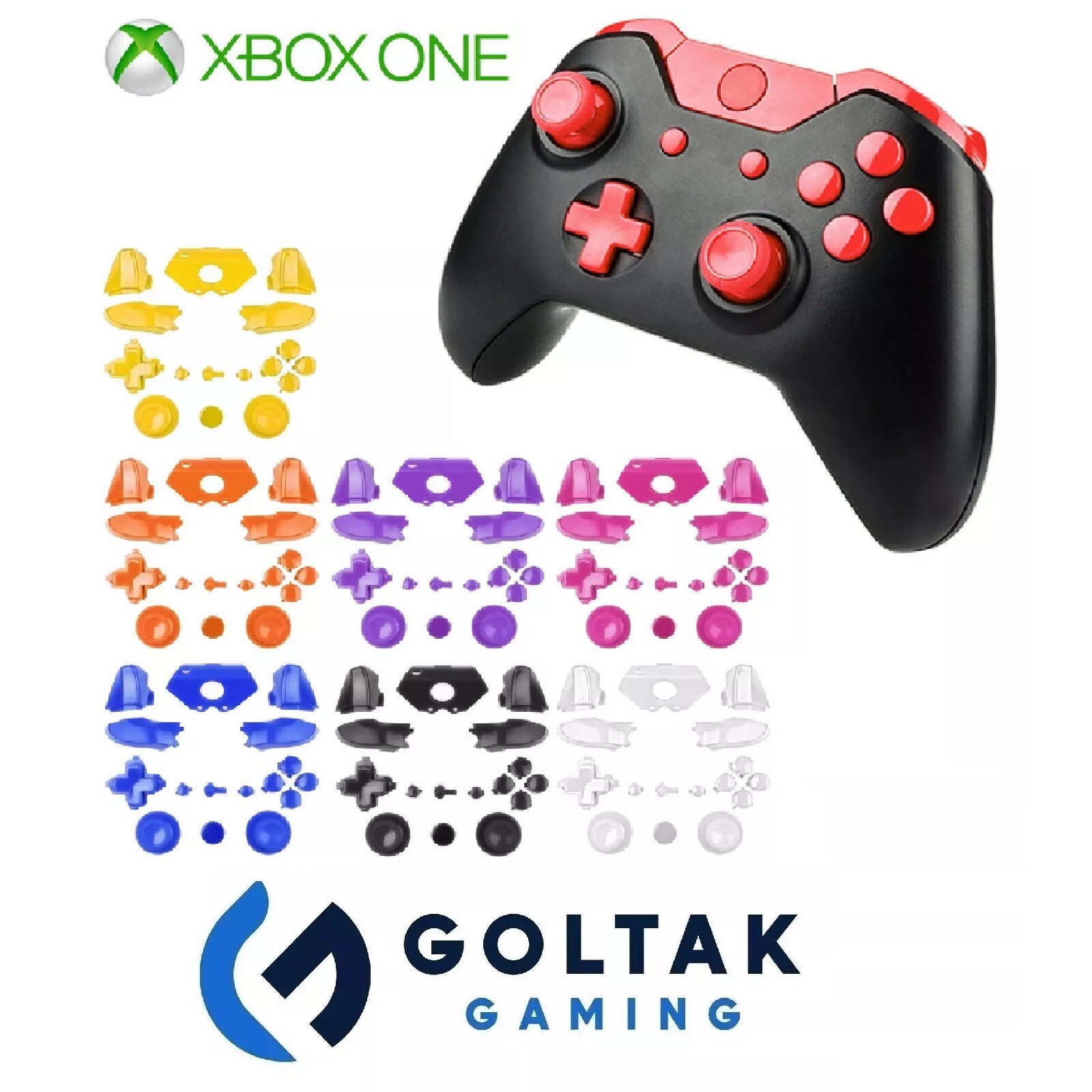 もん！XBOX ONE ウィッチャー3セット Replacement Custom Mod Kit Buttons Set for XBOX One