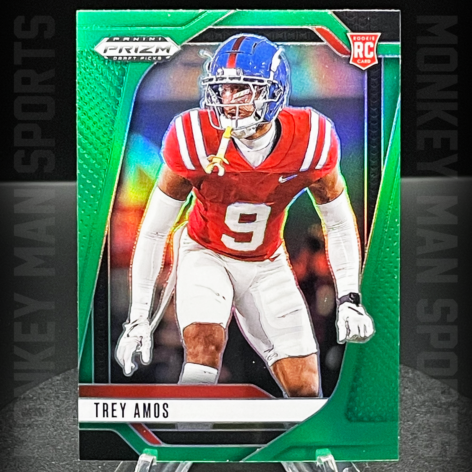 2025 Prizm Draft Picks - Trey Amos Rookie RC - #89 GREEN PRIZM OLE MISS