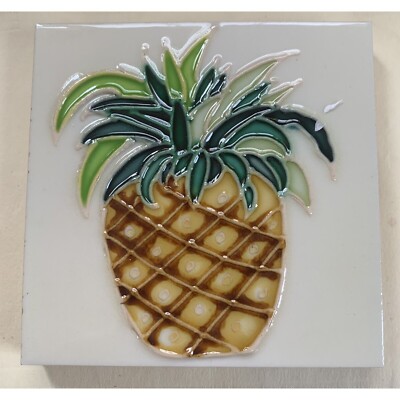 Wall Art Tile Pineapple Fruit 4x4 Decorative Ceramic New Backsplash Gift Kitchen