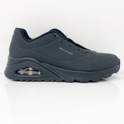 

Skechers Womens Uno Stand On Air 73690 Черная повседневная обувь Кроссовки Размер 6.5, Черный, Uno Stand On Air