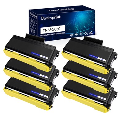 6PK TN580 Toner Cartridge for Brother MFC-8860DN MFC-8870DW MFC-8880DNP 8890DW