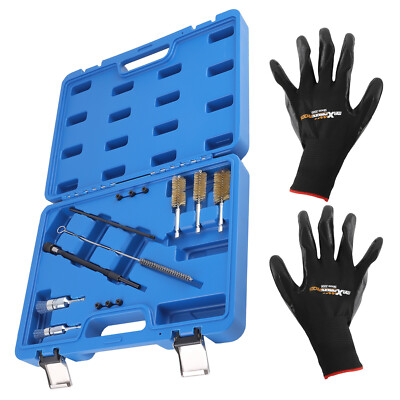 Diesel Injector Seats Sealing Cutter Set Cleaner Injector Washing Kit w/Brushes