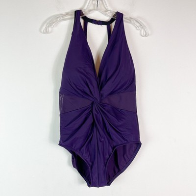 MiracleSuit NWT Illusionists Wrapture One Piece Swimsuit Purple Size 14