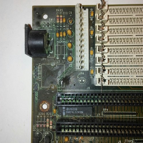 VINTAGE AT 386 8 ISA MOTHERBOARD 80387 SOCKET RETRO GAMING BOARD