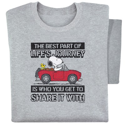 Snoopy The Best Part of Life's Journey T-Shirt