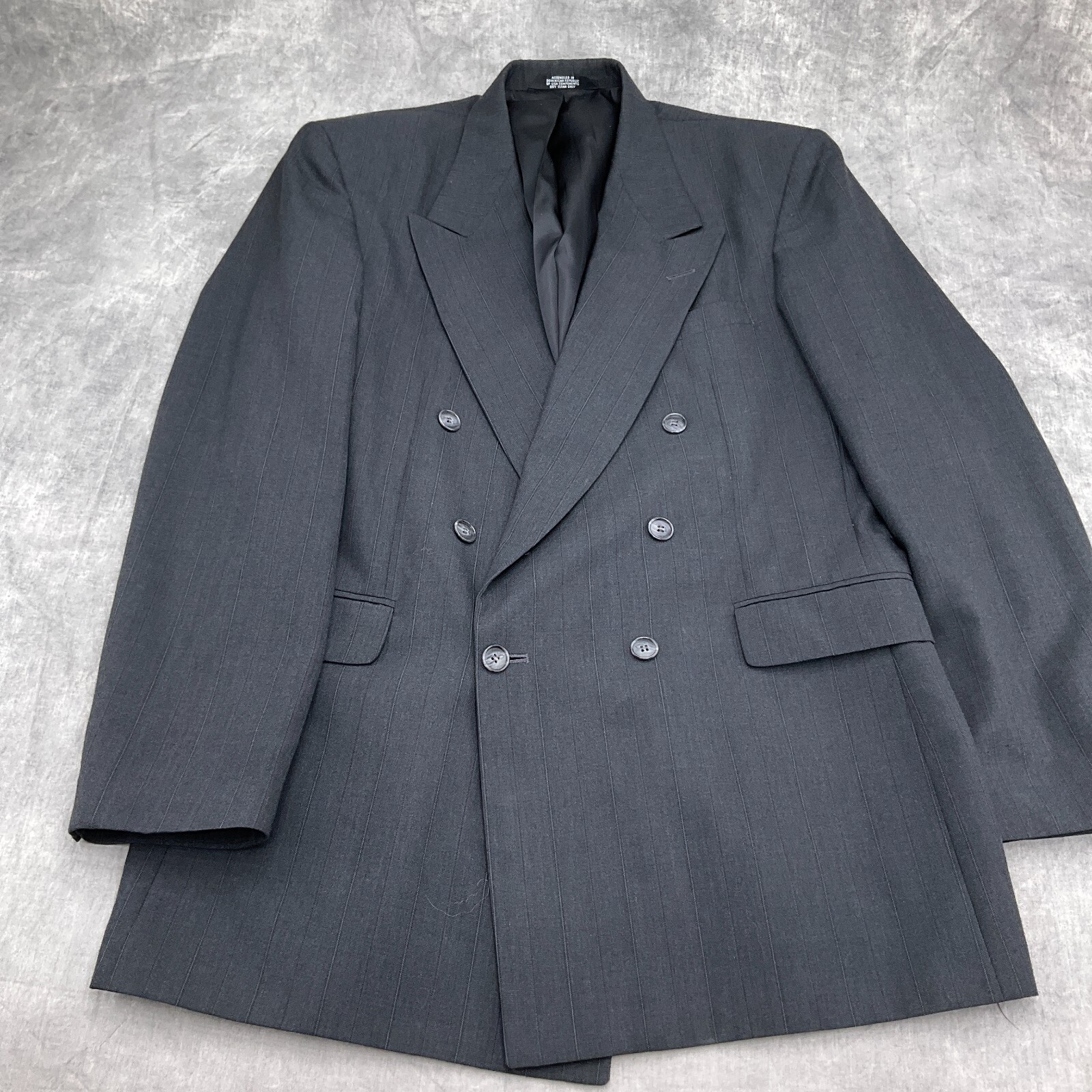 Barrington Blazer Men 40 Gray Pinstripe Double Breasted