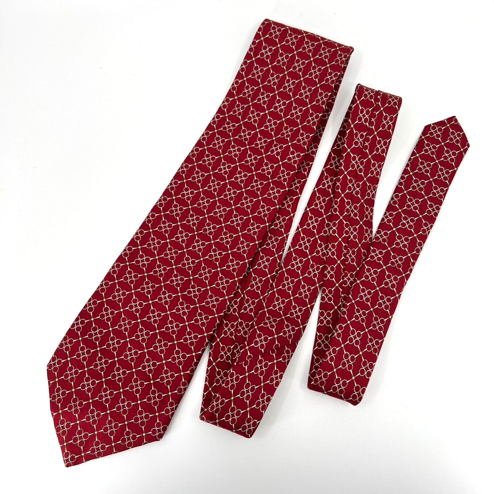 Vintage Brooks Brothers Necktie Mens Red Shirt Tie Pure Silk