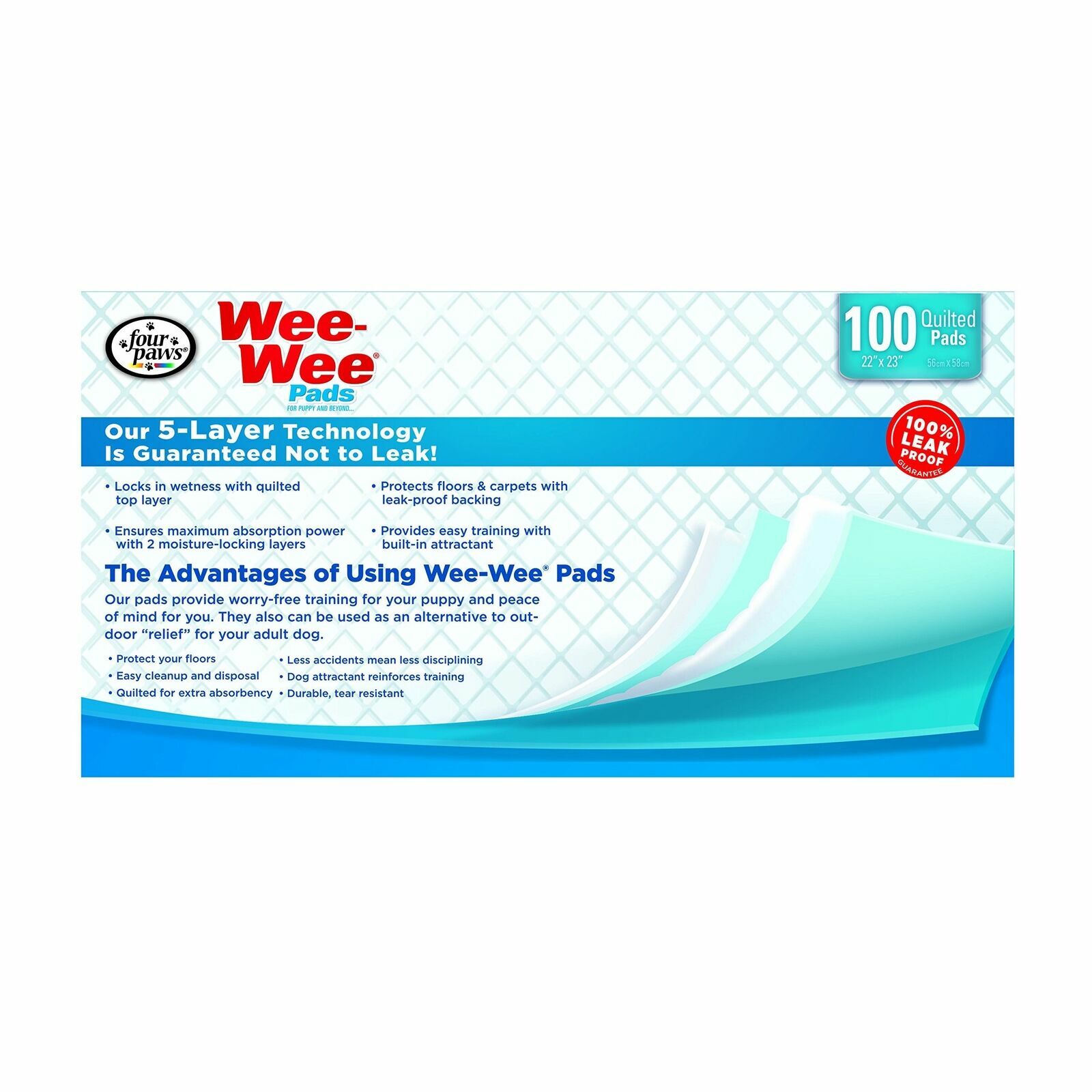 Wee Wee Puppy Pee Pads for Dogs | 100 Count | Puppy Training Pads for Dogs | ...