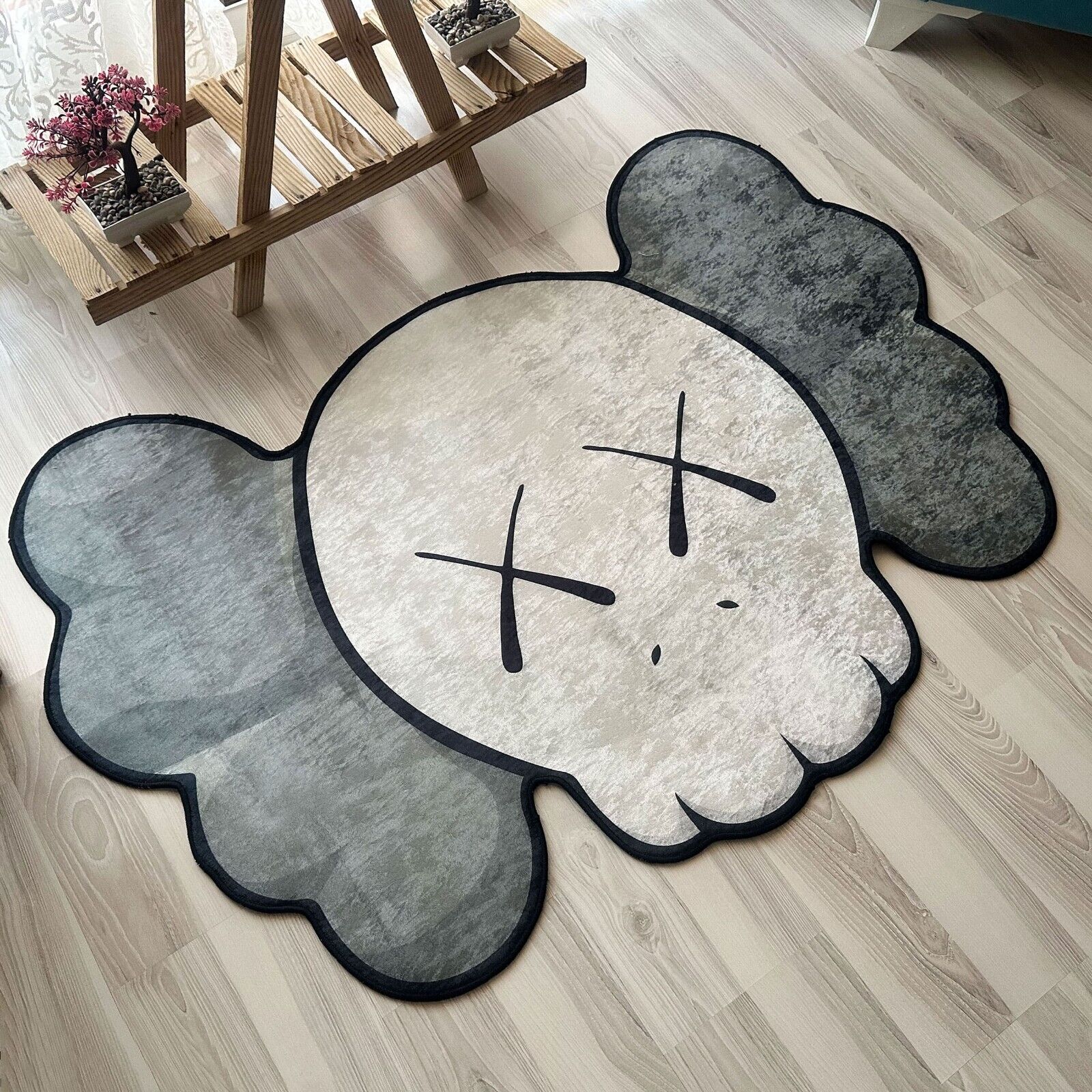 Gray Kaws Head Soft Rug, Sneakerhead Mat, Street Art Figure Carpet Mat | eBay Gray Kaws Head Soft Rug, Sneakerhead Mat, Street Art Figure Carpet Mat | eBay