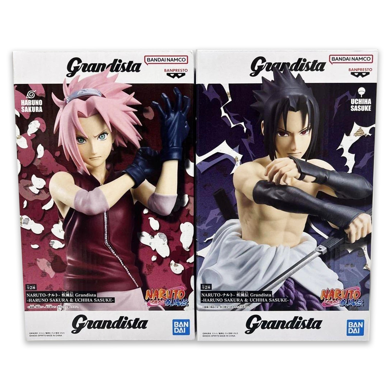Jeu de figurines Naruto Grandista Sakura Sasuke Banpresto Anime Manga Prize T...