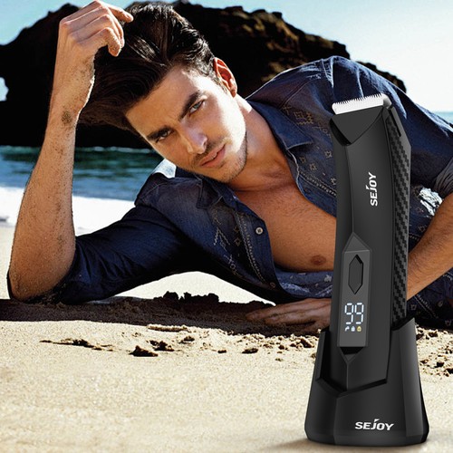 SEJOY Electric Manscaping Pubic Hair Trimmer Waterproof Groin Ball Body Shaver
