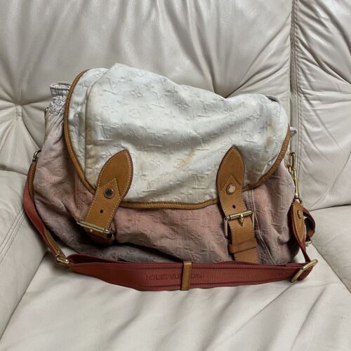 VTG LOUIS VUITTON Denim Orange Ombre Sunrise Large Messenger VTG LOUIS VUITTON Denim Orange Ombre Sunrise Large Messenger